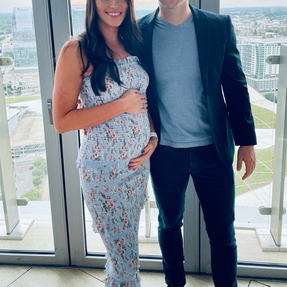 Mable Floral Smocked Ruffle Midi Dress - Picture 3 of 8